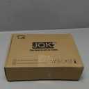 JQK Cabinet Door Hinges Black, Soft Closing 1/2" Partial Overlay Cupboard Door Hinge for Face Frame Cabinets with Door Bumper, Metal 20 Pack, CH300-BK-P20