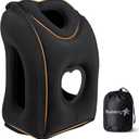 Sunany Inflatable Neck Pillow, Travel Pillow, Plane Pillow for Long Flights (Black)