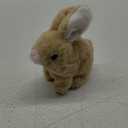 Hopearl Hopping Rabbit Interactive Electronic Pet Plush Bunny Toy with Sounds and Movements Animated Walking Wiggle Ears Twitch Nose Gift for Toddlers Birthday, Brown, 7''