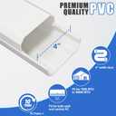 4" 7.5Ft Mini Split Line Set Cover, Plastic Line Kit for Outside Units, Mini Split Air Conditioner, Central AC and Heat Pump