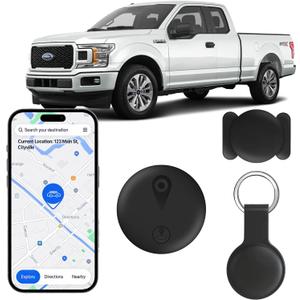 GPS Tracker for Vehicles, No Subscription or SIM Required, Hidden Vehicle Locator, Magnetic Waterproof, Accurate Tracking, 365-Day Battery Life, iOS Only (Black)