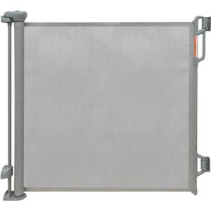 Retractable Baby Gate, 55 Wide Mesh Safety Gate for Babies and Pets, 34 Tall, Easy One-Handed Use, Indoor & Outdoor Stair, Doorway, Hallway Fence (Gray)