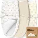 Baby Swaddle Sleep Sacks with Zipper - 3-Pack Swaddles for Newborns 0-3 Months, Infant, Baby Girls, Boys, Soft & Durable Newborn Sleep Sack, Easy Diaper Change Swaddling Blanket (Bumble Bear, OS)