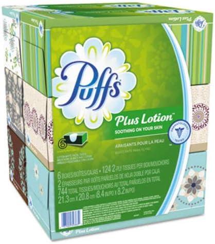 Puffs 137961 Plus Lotion Facial Tissue 2-Ply 124 Sheets/Box 6 Boxes/Pack (39383) Puffs 137961 Plus Lotion Facial Tissue 2-Ply 124 Sheets/Box 6 Boxes/Pack (39383)