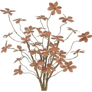 CISDUEO 3 Pcs Artificial Fall Leaves Stem Plants Fall Floral Stems Fake Leaves Silk Faux Fall Greenery Branches Brown with Long Stem for Vases Farmhouse Thanksgiving Autumn Centerpiece Decor