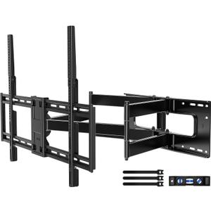 HCMOUNTING Full Motion TV Wall Mount for 60-100 Inch TVs, 30.3 Inch Long Arm, VESA 800x600 Compatible, Swivel and Tilt, Fits 16-24 Inch Studs, 165 lbs Heavy-Duty Bracket