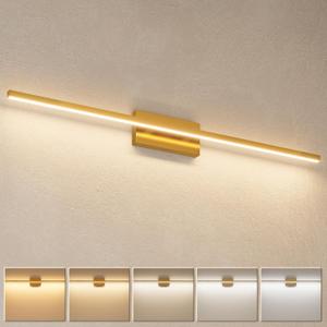 VOLISUN Modern Bathroom Vanity Light 48 inch, 30W Dimmable 5CCT Led Bathroom Light Fixture Over Mirror, Brass Bar Vanity Light for Bathrooms Mirror Cabinets Bedroom-ETL Certificated