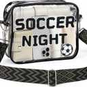 Cosweet Clear Bag for Stadium Approved - 9.5" x 7" x 2.5" Small Crossbody Purse Perfect for Soccer Fans