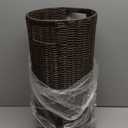 Rattan Umbrella Holder 20.8" H X 10" D,Handmade Wicker Umbrella Stand Indoor with Dip Tray,Sturdy Umbrella Holders for Entryway,Umbrella Bucket Fits Mudroom,Walking Canes,Home,Office (Brown)