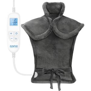 RENPHO Electric Heating Pad for Back Pain Relief, Birthday Christmas Gifts for Women Men Mom Dad Elderly, FSA Eligible Items Only List, Large Heat Pad for Neck Shoulders, 24"x33", ETL Certified, Gray RENPHO Electric Heating Pad for Back Pain Relief, Birthday Christmas Gifts for Women Men Mom Dad Elderly, FSA Eligible Items Only List, Large Heat Pad for Neck Shoulders, 24"x33", ETL Certified, Gray