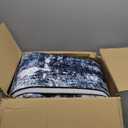 Rugflix 8x10 Area Rugs for Living Room, Washable Large Rug Stain-Resistant Low Pile, Modern Dark Carpet for Dining Room Home Office Kid Room Nursery Bedroom, Navy Blue/Black