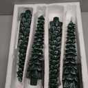 Flameless Candles with Remote  4 Pack Christmas Tree Candles, Battery Operated Snowy Tree Design, 3D Flickering Flame, Safe Holiday Home Decor for Christmas Decorations & Gifts