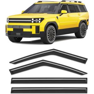 Extra-Thick Window Rain Guard for Hyundai Santa Fe 2024 2025 2026 Rain Guards Side Window Visors Tape-on Vent Visor Window Deflectors Vent Shades