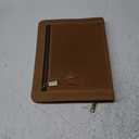 Genuine Leather A4 Conference Folder - Professional Zippered Portfolio Padfolio for Business Meetings Fits 10-11 Inch Tablet