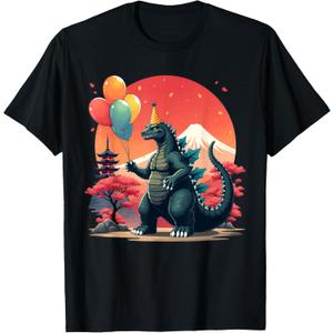 Kaiju Birthday Japan Monster Movie Bday Party T-Shirt, M