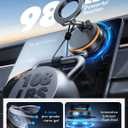 Upgraded Car Phone Holder for Magsafe [98+LBS Strongest Suction & 2400gf Magnetic] Vacuum Magnetic Phone Holders for Your Car 360 Adjustable Car Phone Mount for iPhone & Android Orange
