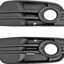Black Front Bumper Lower Fog Light Cover Grill Grilles Insert Pair Compatible with Audi Q5(8R) MK1 2013-2017, ABS Lamp Grille Left & Right Side Replace 8R0807681M 8R0807682J