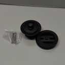 Black Bathtub Tub Drain Conversion Kit Assembly, Wellup Lift and Turn Twist Tub Drain Trim Kit with Two-Hole Overflow Faceplate, Matte Black