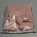 OMUKY Newborn Receiving Blanket Bow Headband and Beanie Set Baby Swaddle Receiving Blankets Baby Boy Girls Nursery Swaddle Wrap(Pink)