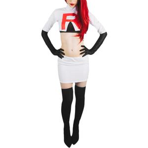 DAZCOS Women US Size Cosplay Costume Outfit with Gloves and Socks Halloween Costume (Medium)