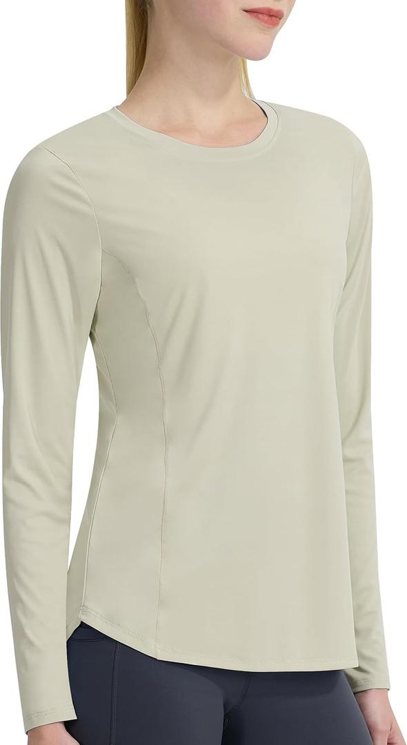 Women's Sun Shirt UPF 50+ UV Protection Long Sleeve Workout Tops Quick Dry SPF Rash Guard for Swim Hiking, XL