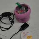 Xmada Electric Bead Spinner - Bead Spinner with 2PC Beading Needles and Seed Beads, Waist Beads Kit, Bead Spinner for Jewelry Making, Electric | Speed Adjustment Beading Tools (Pink)