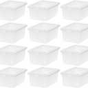 IRIS USA 12-Pack Storage Bins with Lids, 15 Quart, Shoe Boxes Clear Stackable Containers Organize Shoes Closet Shelves, Organization Teacher Tools, Game Storage - BPA-Free Plastic