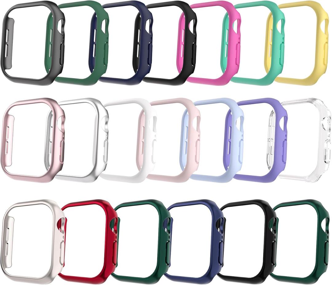 20 Pcs Hooglny Hard PC Protective Case Compatible for Apple Watch Series 10 42mm, Edge Protector Bumper Cover Shell,Apple Watch Series 10 Case Color Mix Set