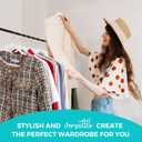 HOUSE DAY Premium Velvet Hangers 50 Pack, Non-Slip Flocked Felt Hangers, Sturdy Clothes Hangers with 360 Rotatable Hook, Heavy Duty Coat Hanger, Durable Slim White Hanger for Closet Space Saving