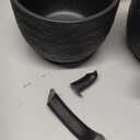 MIAMIO  15 oz Coffee Mugs/Mug Set of 4 - Ceramic Mug for Coffee, Latte, Cappuccino, and Tea - Oasis Collection (Black)