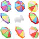 5 x UV Protection Phone Umbrella for Sun,Universal Adjustable Piggy Suction Cup Phone Stand Umbrella,Sun Shade (Colorful-Random Color)