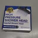 High Pressure Shower Head AntiClogging Silicone Nozzles 2.5 GPM Removable Restrictor Easy at Clean Adjustable Replacement easy to install with Plumbers Tape 6 inch Matte Black Finish