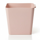 Plastic Garbage Container Bin, Small Bin with Handles for Home Office, Living Room, Study Room, Kitchen, Bathroom (1 Pack Pink)