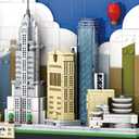 New York City Skyline Building Block Set 1101 Pieces City Postcard Model Kit, 15.1 x 3.3 x 11.3 in, for Adults & Kids, NYC Landmark-Inspired Display for Home or Office