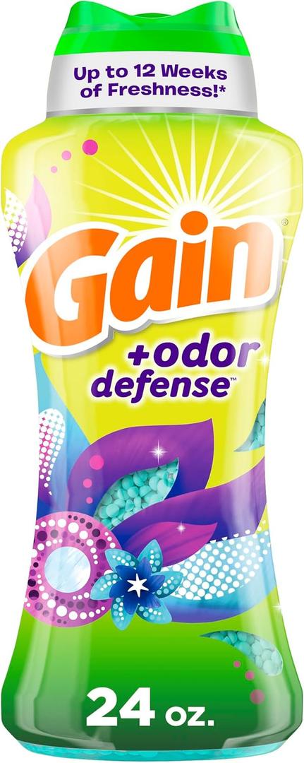 Gain Fireworks Odor Defense In-Wash Scent Booster Beads, HE Compatible, Super Fresh Blast Scent, 24 oz (24 Ounce (Pack of 1))