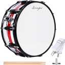 Lexington SD300M-WR Snare Drum Set Student Wood Shell 14 X 5.5 Inches with 10 Lugs, Includes Drum Key, Drumsticks and Strap, Irregular Graphs