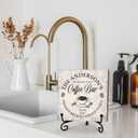 2 x Funny Office Desk Decor, Coffee Bar Accessories, Coffee Bar Wooden Sign, Birthday Christmas Inspirational Gifts for Women Men Family Friends, Cute Cool Desk Accessories for Home Office-D14