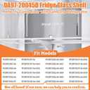 UPGRADED DA97-20045D Refrigerator Glass Shelf Compatible With Samsung Fridge Shelf Replacement Parts Samsung Refrigerator Replacement Shelves Assembly Top Right Tempered Glass Shelves Samsung Fridge