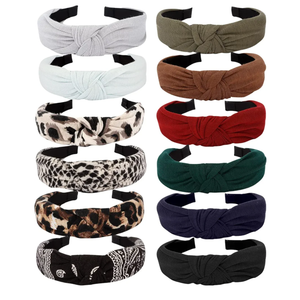 VELSCRUN 3 Pack Flower Headbands Non Slip Wide Girls Cute Boho Knotted Head Bands Hair Accessories Fashion Birthday Gifts for Women