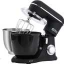 Kitchen in the box Stand Mixer, 4.5QT+5QT Two bowls Electric Food Mixer, 10 Speeds 3-IN-1 Kitchen Mixer for Daily Use with Egg Whisk,Dough Hook,Flat Beater (Onyx Black, 5QT)