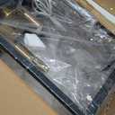 TODOLUZ Outdoor Pendant Light Fixtures, 4-Lights Large Outdoor Ceiling Hanging Lanterns in Black & Brushed Brass, Farmhouse Exterior Chandelier for Front Door Entry Patio