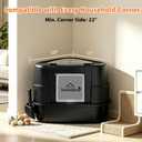 Large Enclosed Corner Cat Litter Box with Lid