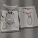 7 Color Face and Neck Massager Light Therapy, Red Light Based Facial Massager for Skin Care, Smoothing, Firming (White)