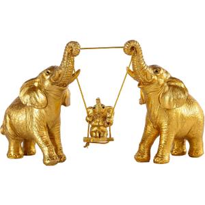 Elephant Statue For Home Decor.Gold Elephant Decor For Living Room,Office,Shelf,Table Centerpiece Decorations.Elephant Gifts for Women,Mom.Good Luck Elephant Figurines.Home Decor Living Room.(Gold)