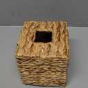 KOLWOVEN Tissue Box Holder - Square- Rattan Wicker Tissues Cube Box Cover -Boho Decorative Woven Facial Tissue Holder on Table and Bathroom (Square)