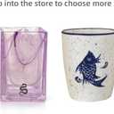 2 Piece Simple Transparent Vertical-Striped Bathroom Glass Toothbrush Cup Set