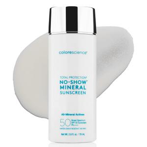 Colorescience Total Protection No-Show Mineral Sunscreen SPF 50, 100% Invisible all-mineral sunscreen for all skin tones & types (2.6 Fl Oz (Pack of 1)