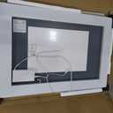 Bathroom Mirror, 44x30 Inch Gradient Front and Backlit Smart Mirror, 3 Colors Dimmable CRI>90 Double Lights, IP54 Enhanced Anti-Fog, Hanging Plates Wall Mount LED Mirror