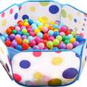 EocuSun Kids Ball Pit Large Pop Up Toddler Ball Pits Tent for Toddlers Girls Boys for Indoor Outdoor Baby Playpen w/Zipper Storage Bag, Balls Not Included (Blue)