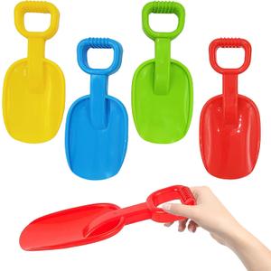 Beach Sand Shovel Day Play Set, 10.5" Inch Shovel, Birthday Treats for Boys and Girls (4-Pack)